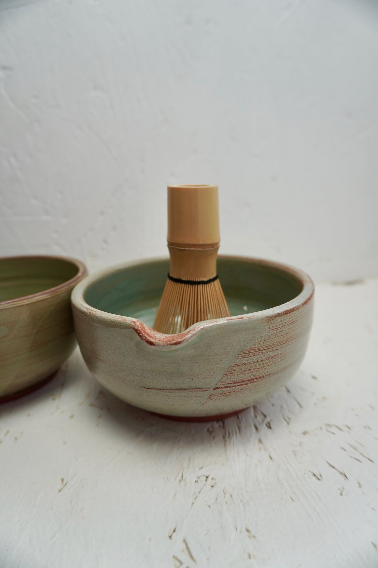 Kit matcha en grès - BOL + Coupelle