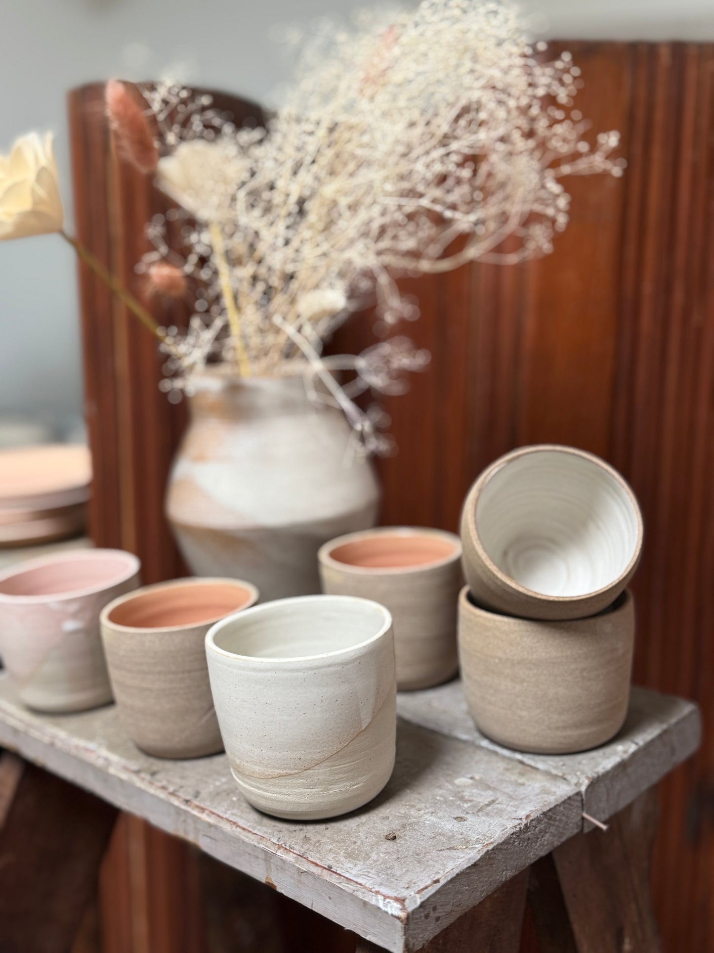 Gobelets grès brut