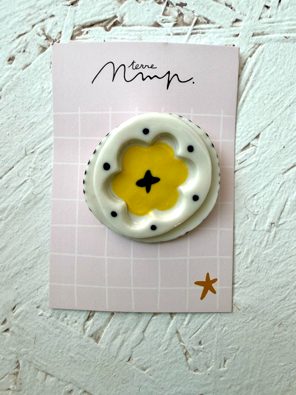 Broche porcelaine Rosalie