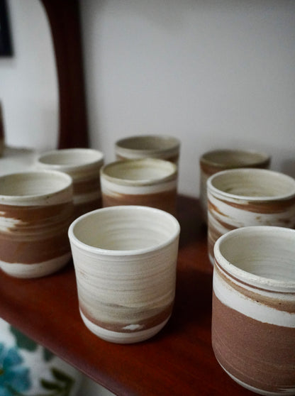 Gobelets terre mêlée