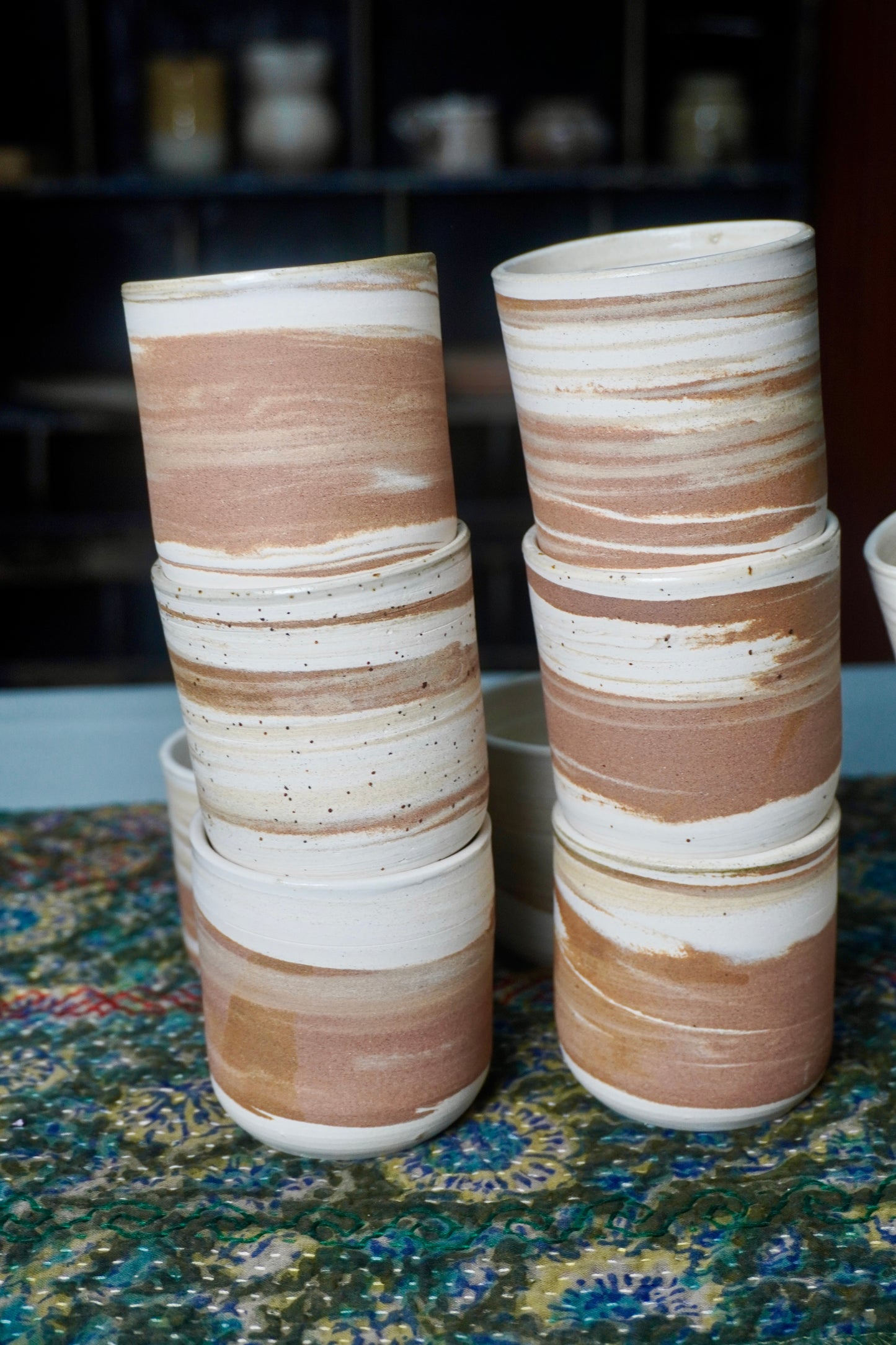 Gobelets terre mêlée