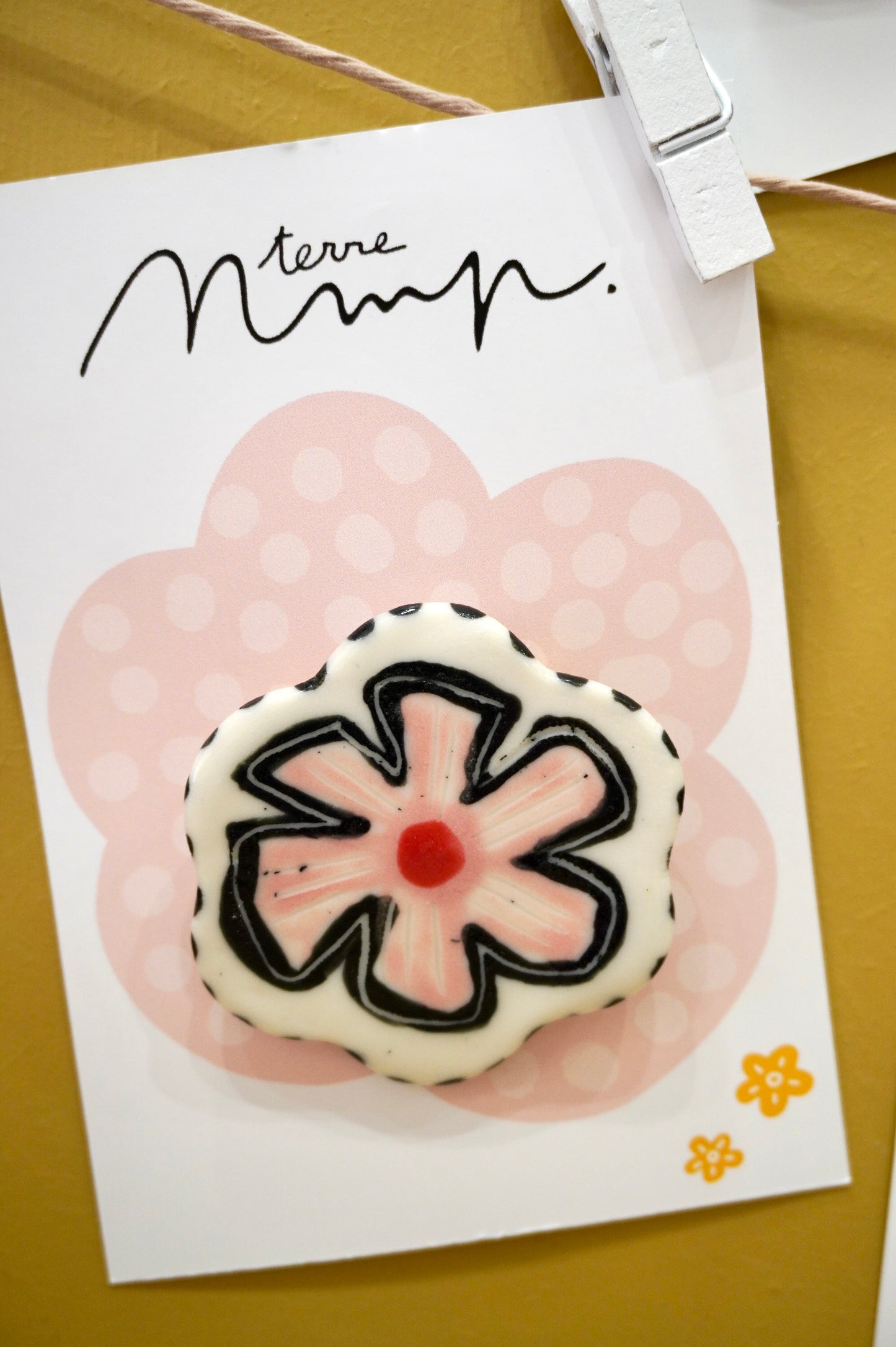 Broche porcelaine Rosalie