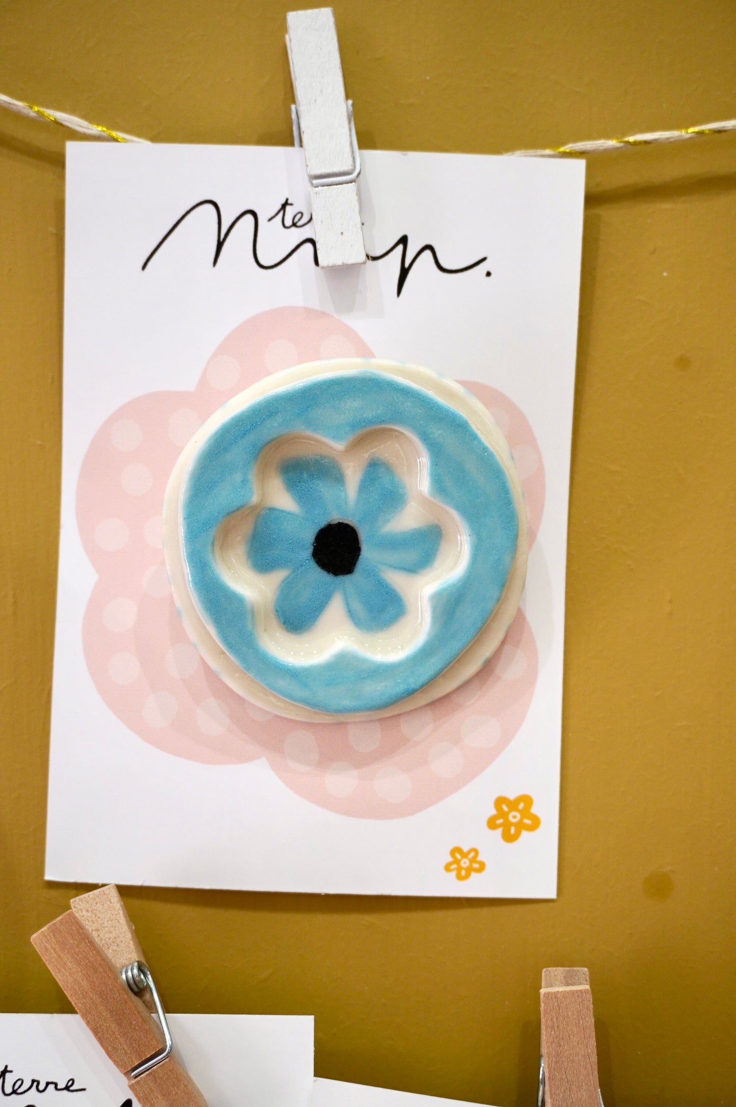 Broche porcelaine Rosalie