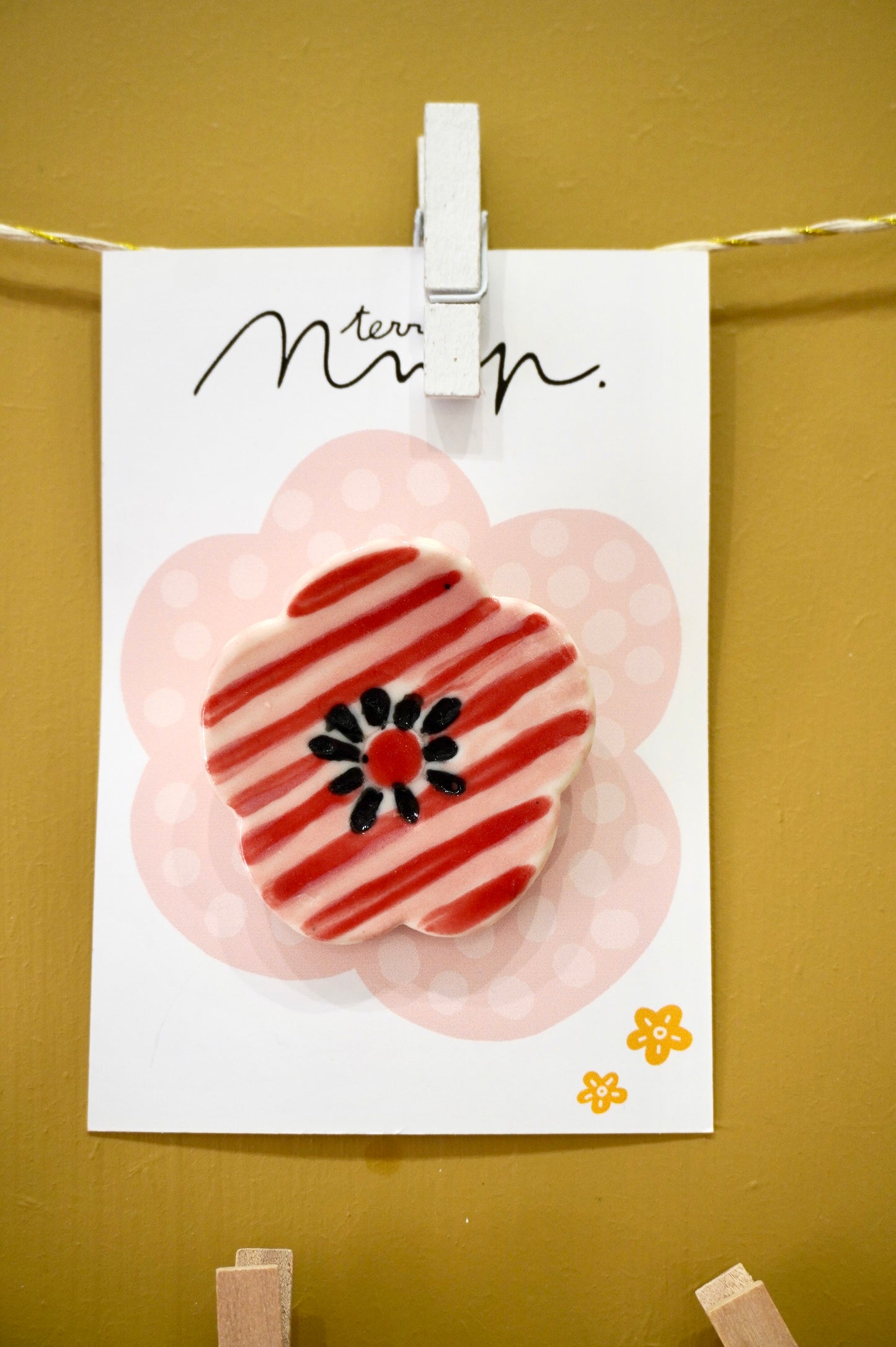 Broche porcelaine Rosalie