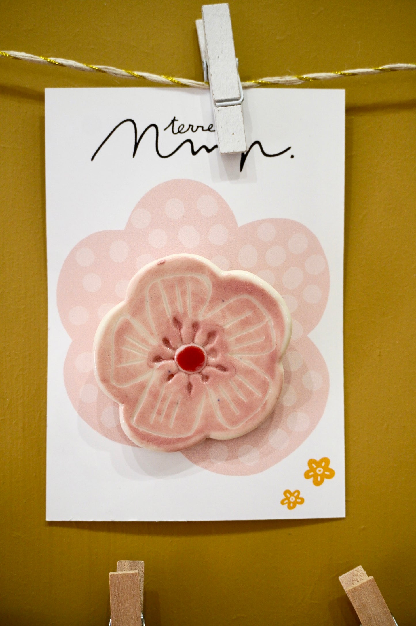 Broche porcelaine Rosalie