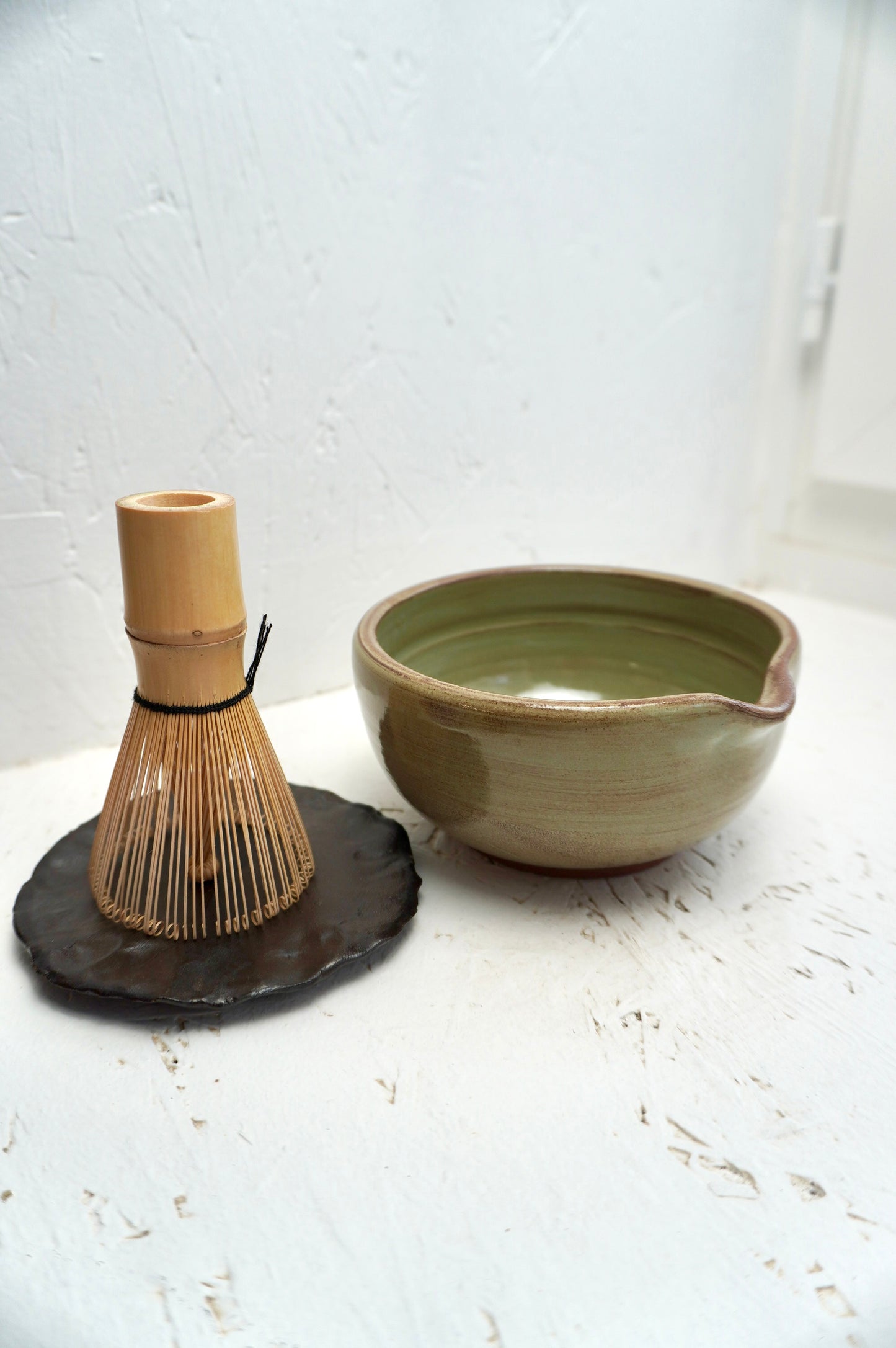 Kit matcha en grès - BOL + Coupelle