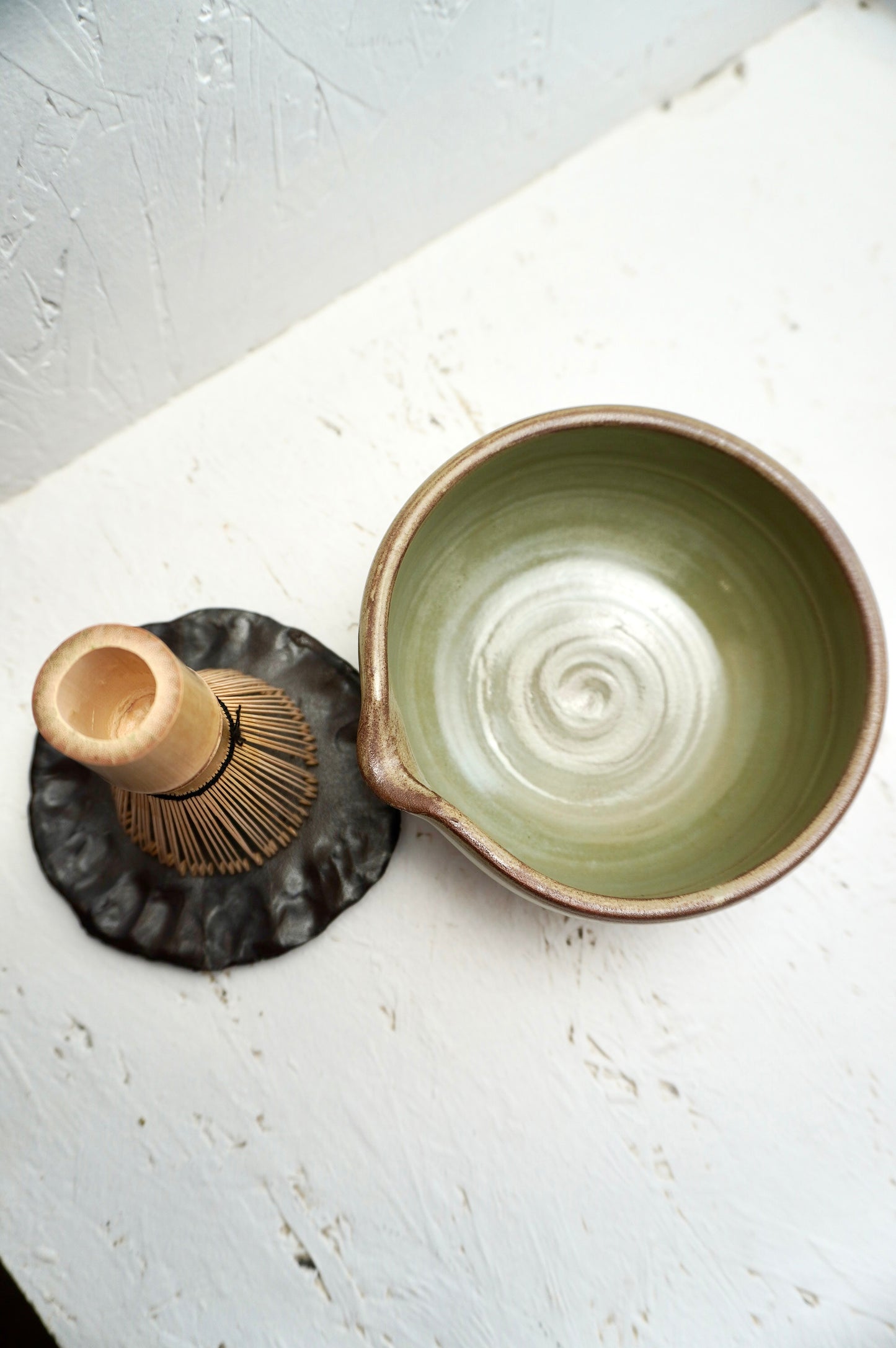 Kit matcha en grès - BOL + Coupelle