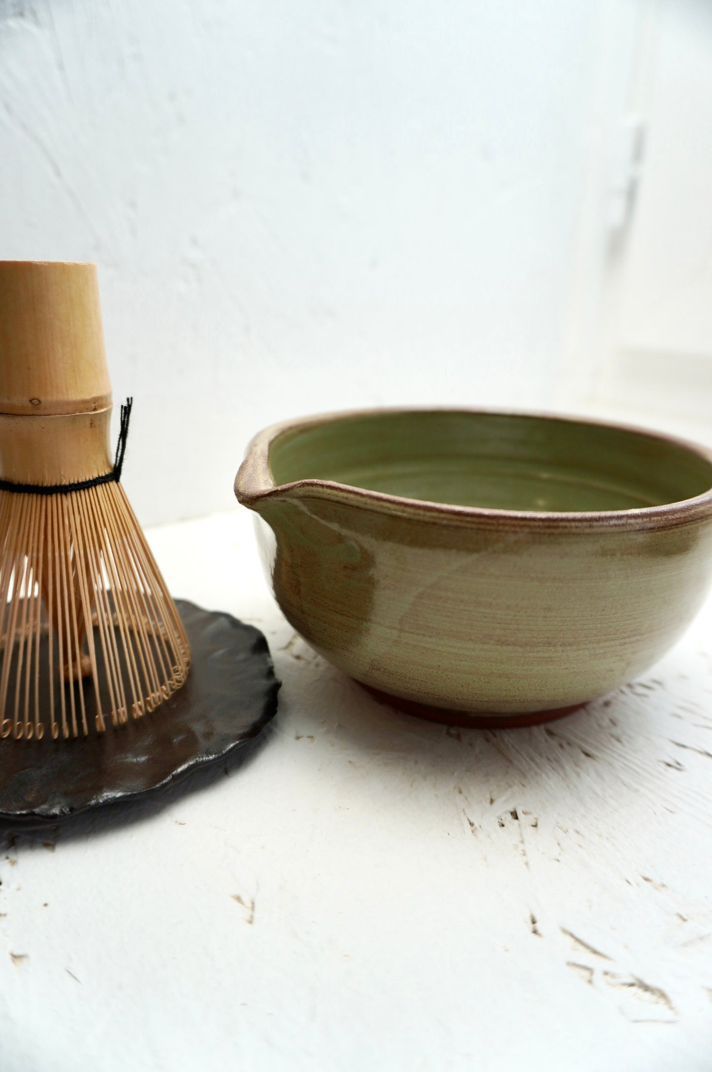 Kit matcha en grès - BOL + Coupelle