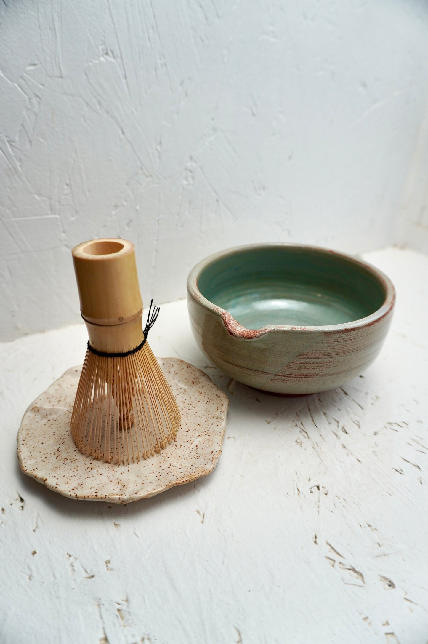 Kit matcha en grès - BOL + Coupelle