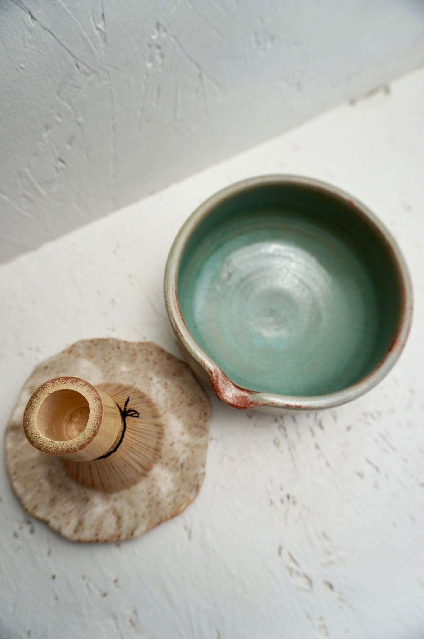 Kit matcha en grès - BOL + Coupelle