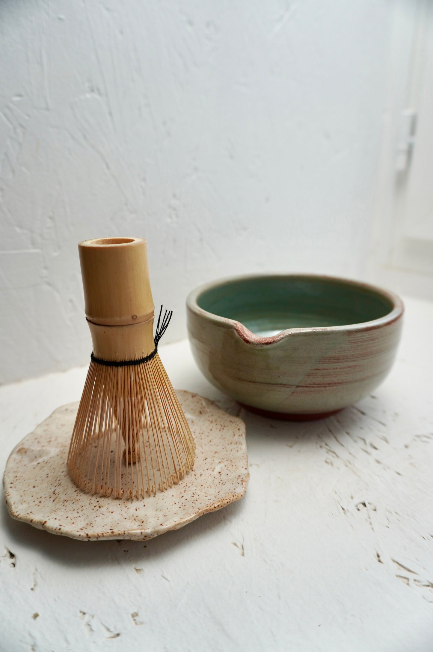 Kit matcha en grès - BOL + Coupelle