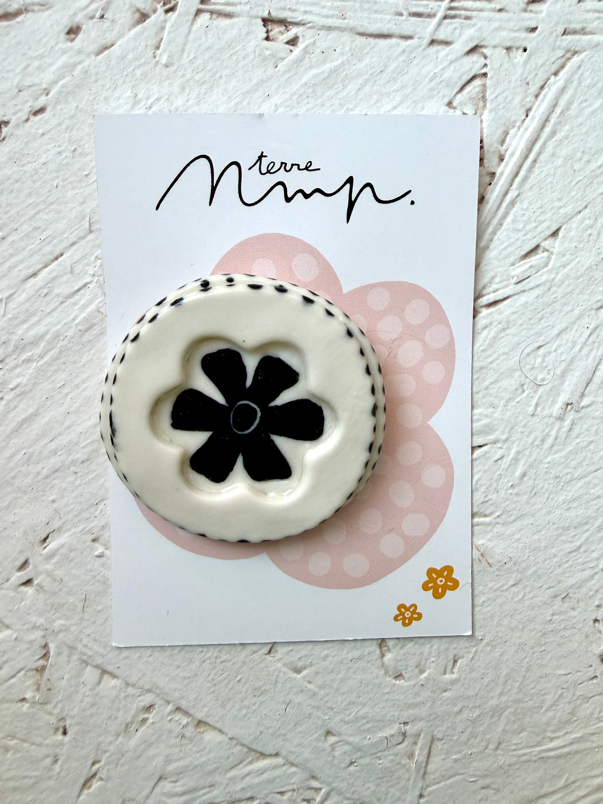 Broche porcelaine Rosalie