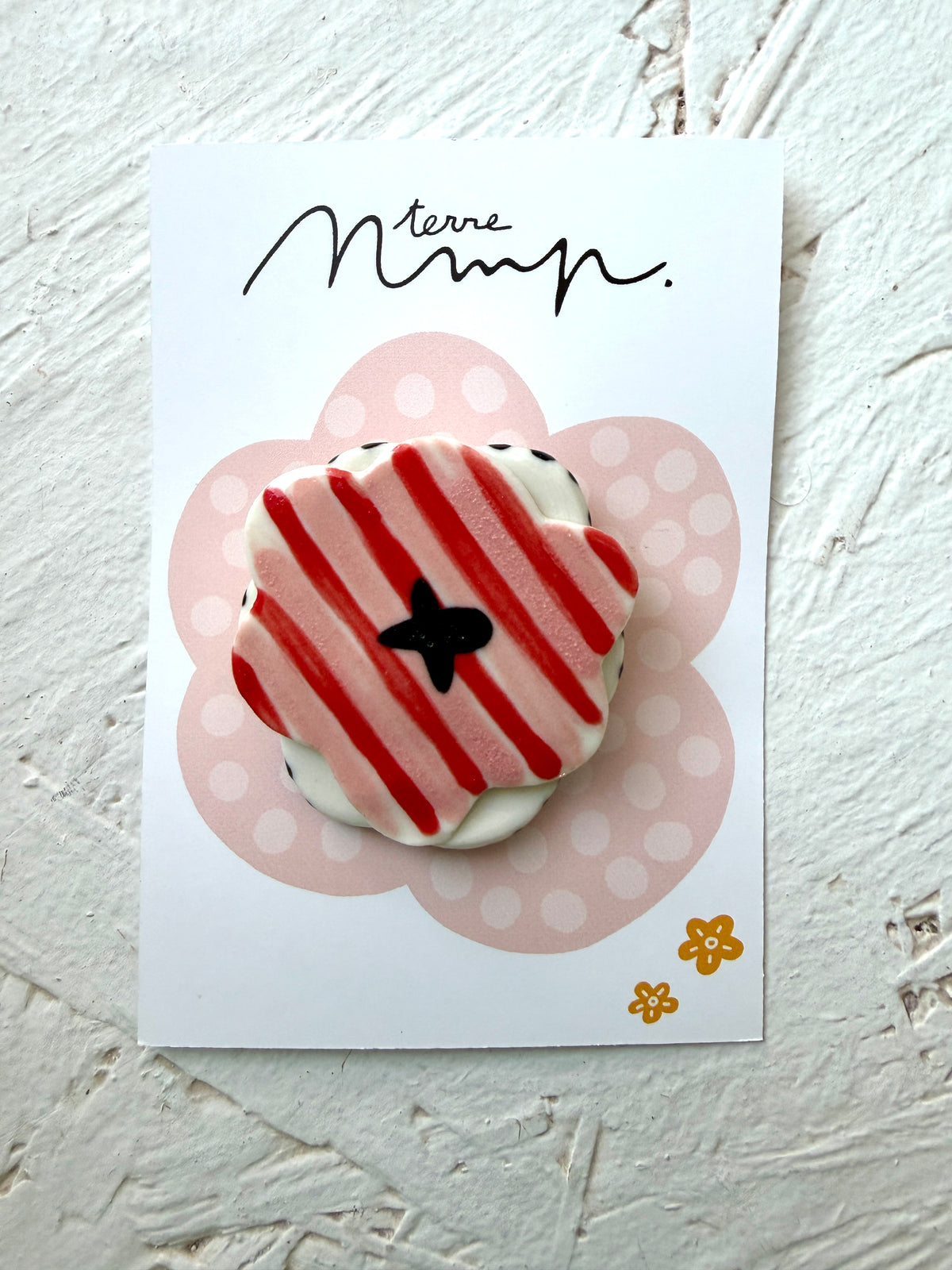 Broche porcelaine Rosalie