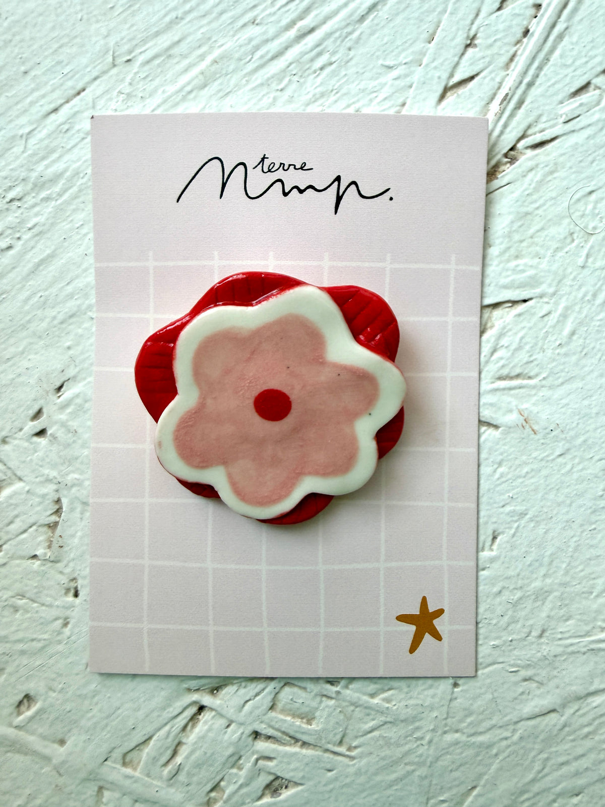 Broche porcelaine Rosalie