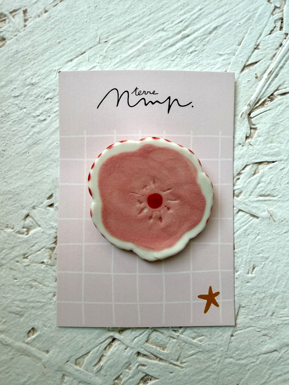 Broche porcelaine Rosalie