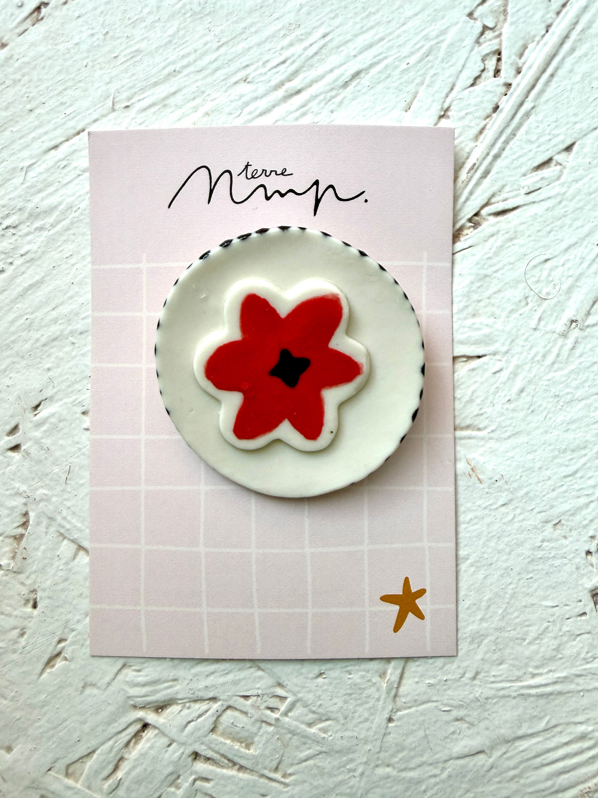 Broche porcelaine Rosalie