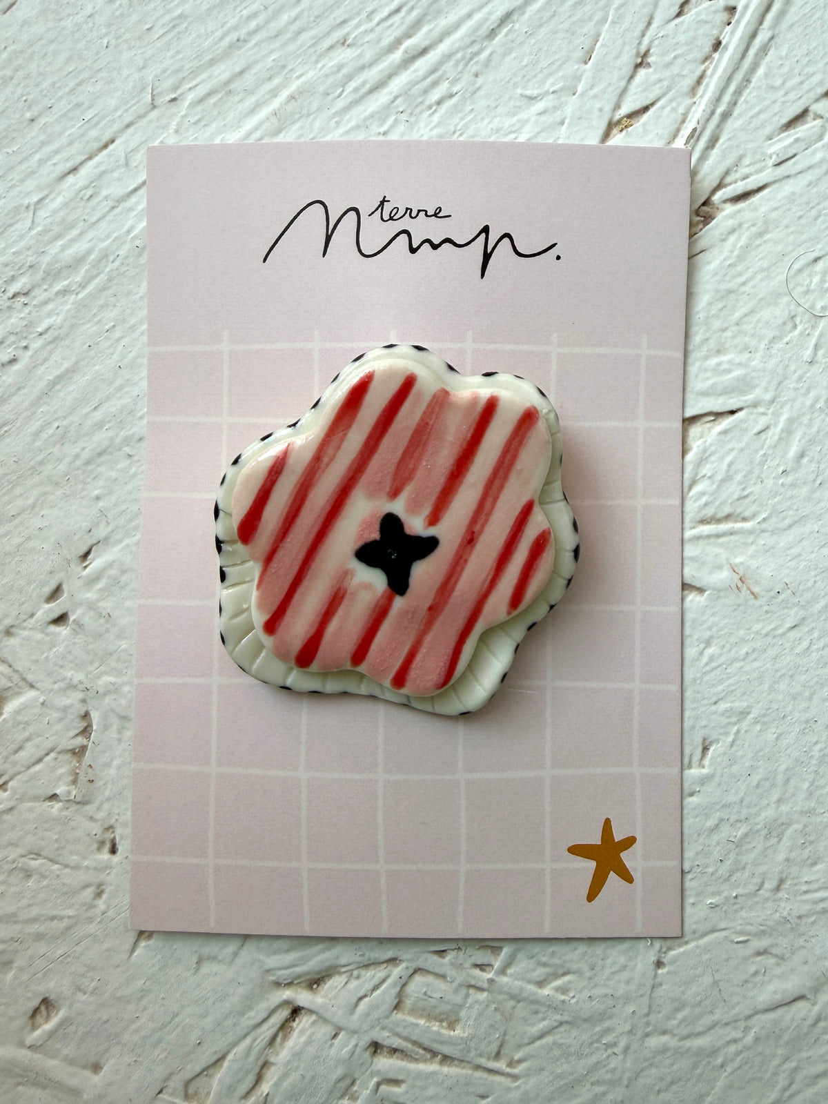 Broche porcelaine Rosalie