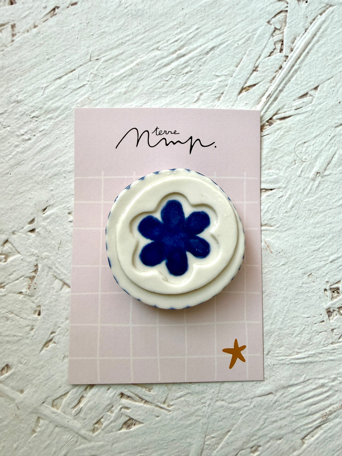 Broche porcelaine Rosalie