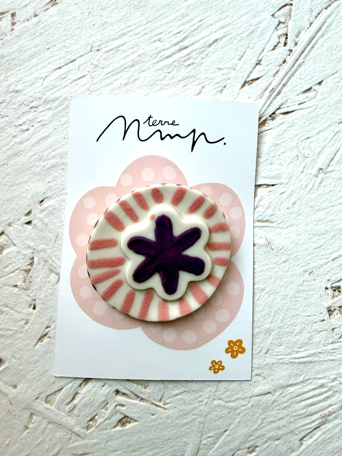 Broche porcelaine Rosalie