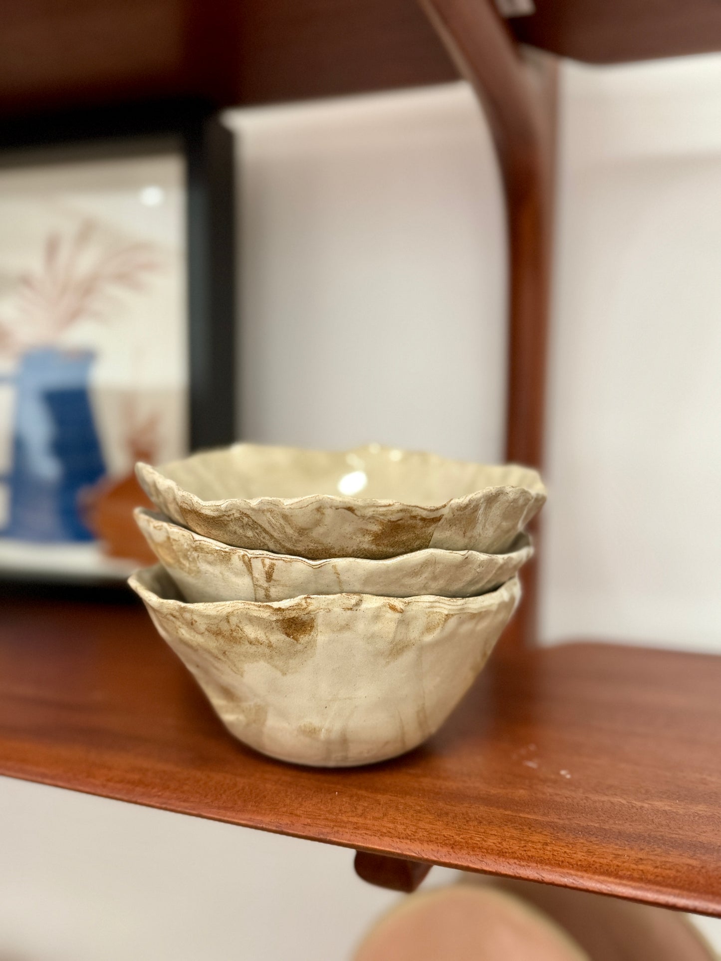 Bols en terre mêlée